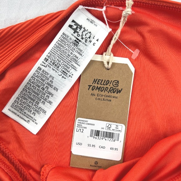 NWT Billabong Tart Tango Women’s Tanlines Tropic Bikini Bottom Size L - Picture 4 of 6